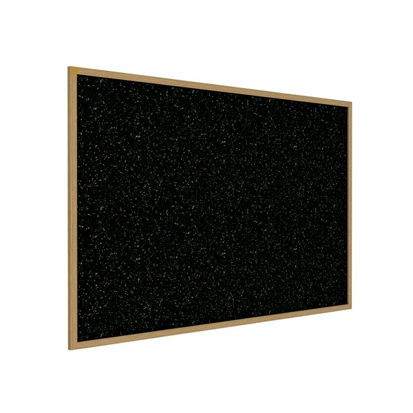 Ghent Rubber Bulletin Board 48-1/2"x120-1/2", Oak Frame WTR410-CF